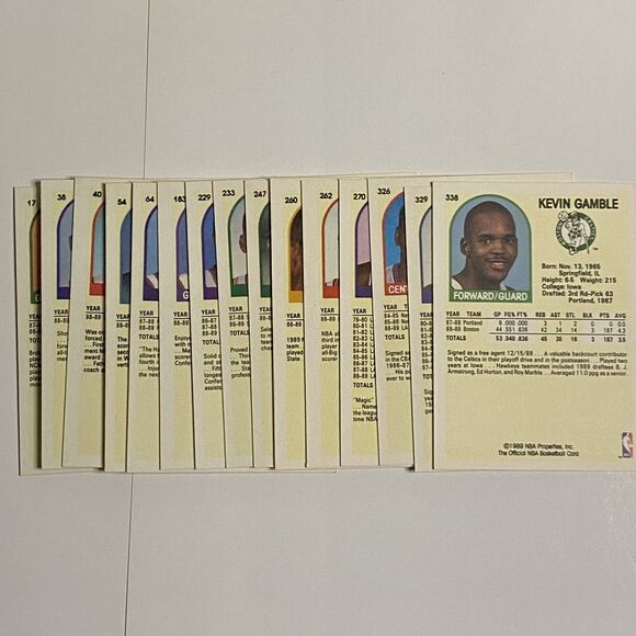 1989-1990 NBA Hoops Basketball Card Lot NM Vintage 15 Cards - Picture 6 of 6